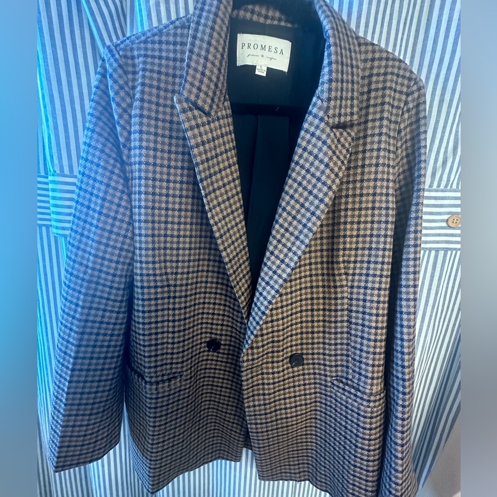 Women's plaid oversized blazer - size L